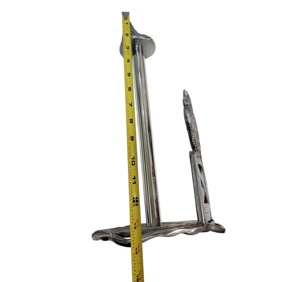 Vintage 2003 Arthur Court Aluminum Rooster Chicken Paper Towel Holder - Picture 5 of 9